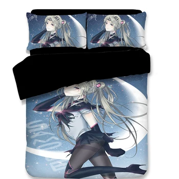 

2018 new style Japanese Anime bedclothes Cartoon characters Sailor Moon Black blue Bedding Sets Duvet Cover quilt cover