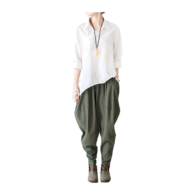 2018 Linen Pants Spring Summer Women Harem Pants Female Leisure Style Bloomers Loose Trousers Ladies' Causal Pants Cotton Capris 2018 Linen Pants Spring Summer Women Harem Pants Female Leisure Style Bloomers Loose Trousers Ladies' Causal Pants Cotton Capris