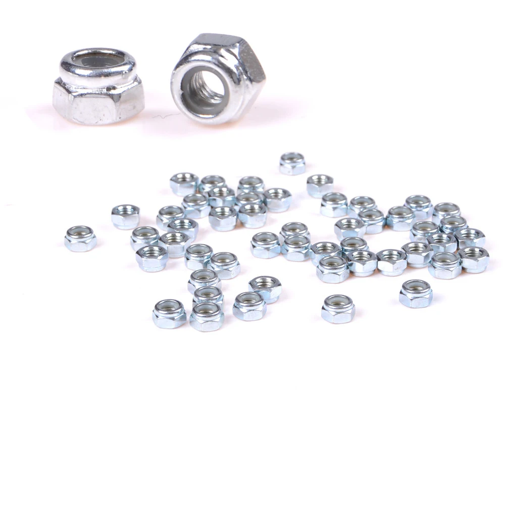 10Pcs Carbon Steel M3 M4 M5 M6 M8 Galvanized Self locking Anti