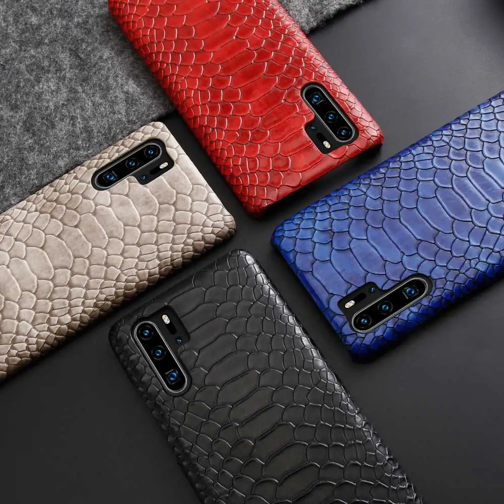 Кожаный чехол для телефона из змеиной кожи Boucho Huawei P30 P20 lite Pro mate 20 RS P30lite P20pro P20lite