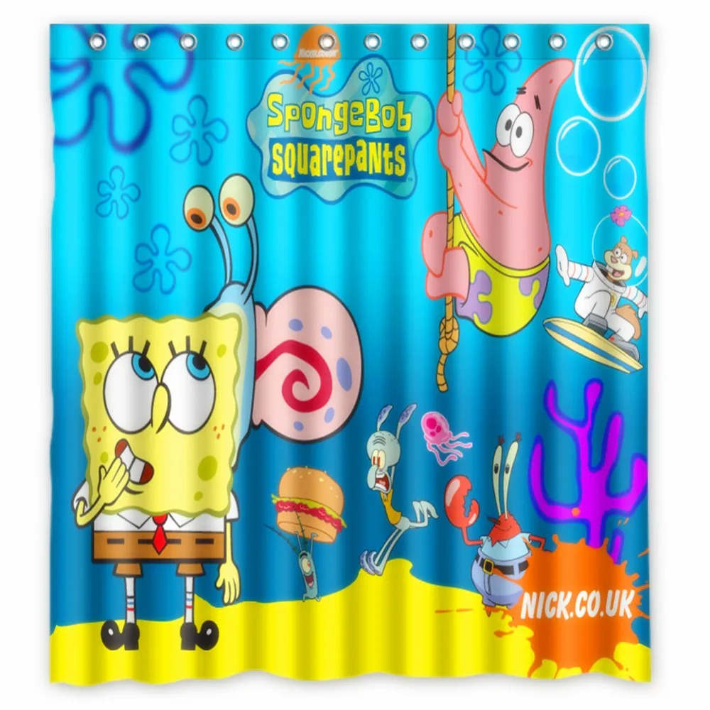 

Vixm Patrick Star Shower Curtains Spongebob Bathroom Curtains 66x72 inch