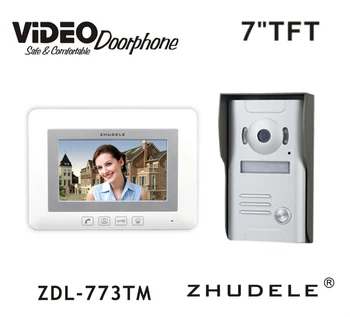 

ZHUDELE Doorbell Intercom System 7" Display Wired Video Door Phone Touch button Night Vision 1V1 700TVL HD Home House Security