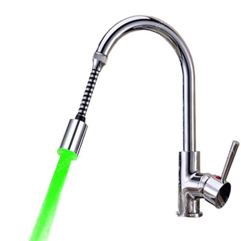 Single Green color illuminated faucet light with drop shippingin Kitchen Faucets from Home