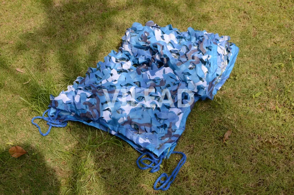 

VILEAD 1.5M*4M Hunting Military Camouflage Netting Ocean Sea Blue Oxford Cloth Camo Cover Car Drop Bird Observation Sun Shelter