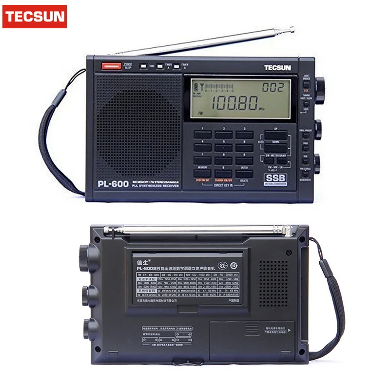 Оптовая продажа Tecsun pl600 FM радио стереомагнитола fm часы цифровой приемник