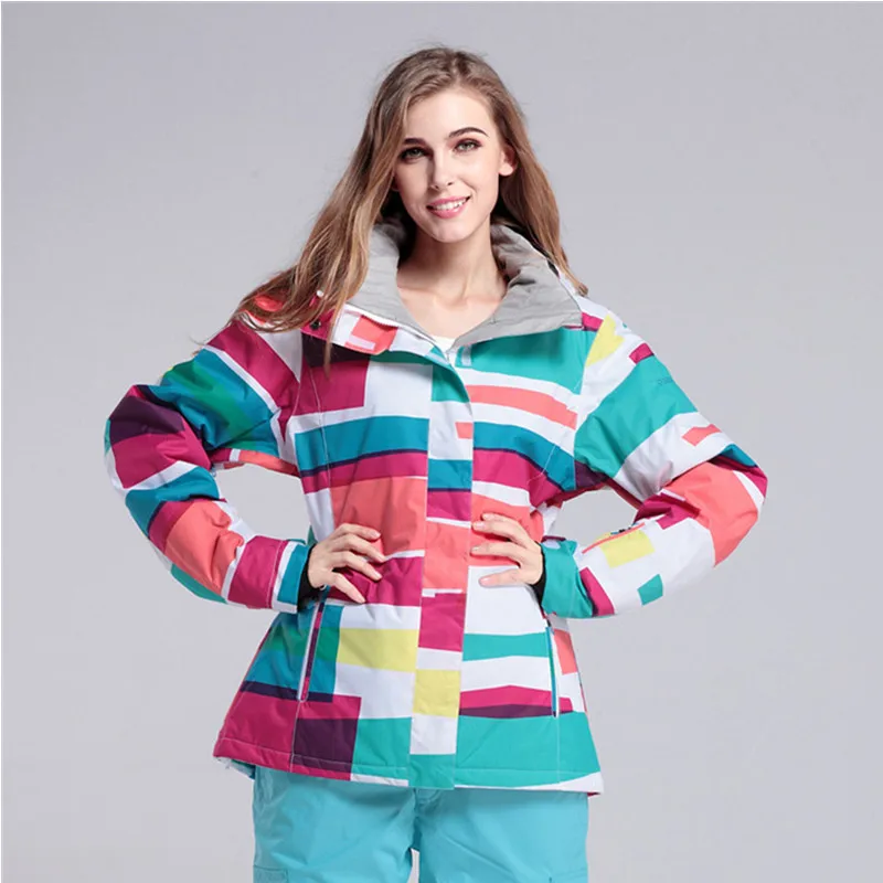 جديد 2017 الشتاء GSOU تزلج سترة النساء على الجليد السترات النساء ملابس التزلج chaqueta esqui موهير الثلوج jaket تزلج jas السيدات