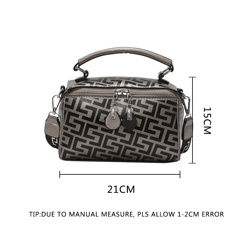 Women Fashion Printing Wide Shoulder Bag INS Popular Leather Handbag Exuqisite Female Messenger Bags Lady Luxury Bolsa SS3493 (8)