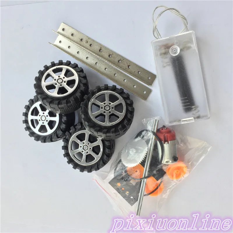 

1set J084Y DIY Small Four-wheel Drive Car Interesting DIY Tool Making for Adults and Children High Quality On sale
