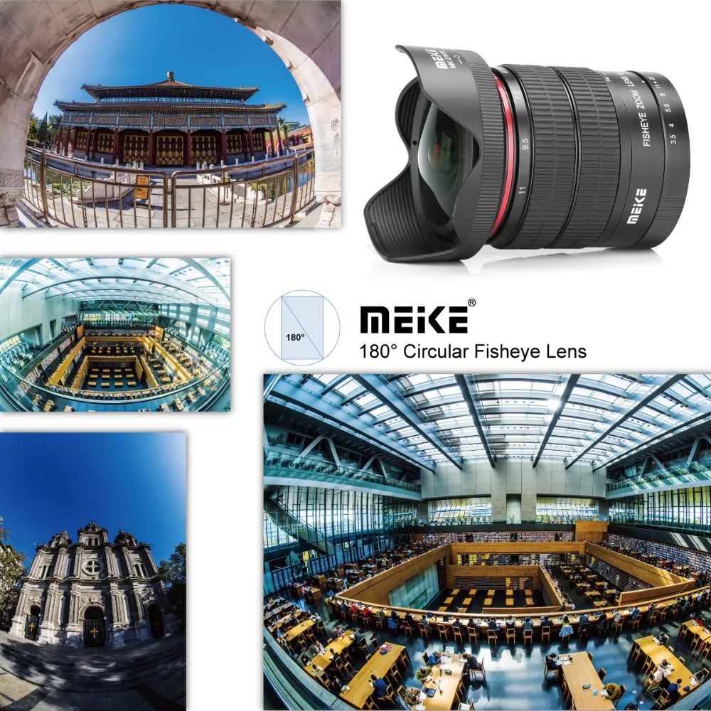 Meike 6-11 мм ультра широкий F3.5 зум Рыбий глаз объектив для всех Nikon F крепление DSLR камер D3400 D5500 D5600 D7000 с APS-C/полной рамкой