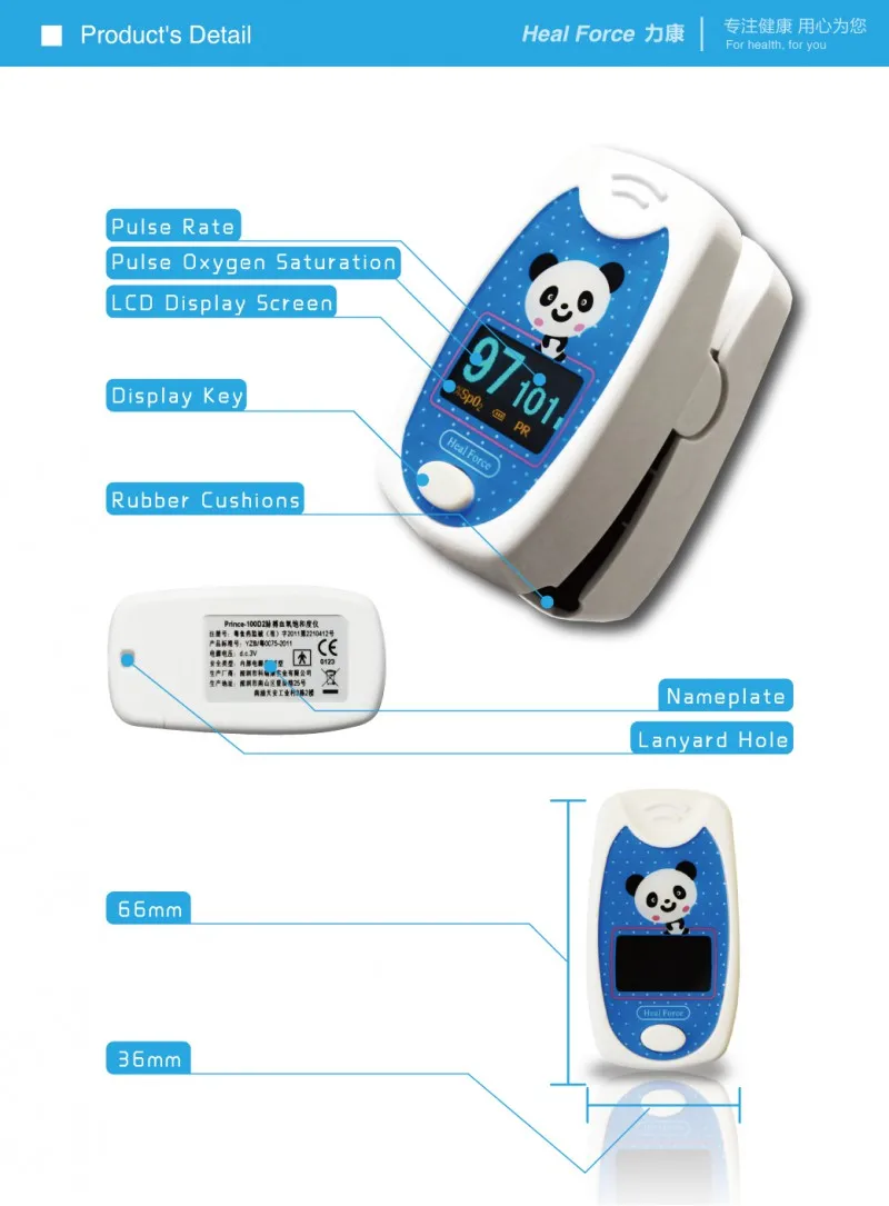 Симпатичная панда, детский оксиметр, кончик пальца, медицинское оборудование, домашняя больница, клиника, спортивный пульсометр, Oximetro de Dedo