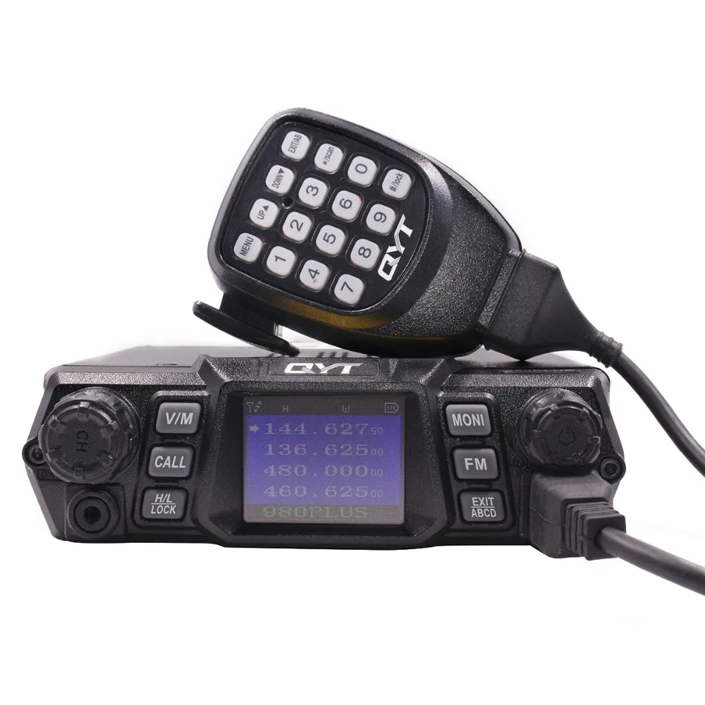 QYT KT-980Plus 75 W Супер мощный двухдиапазонный УКВ 136-174 MHz UHF 400-480 MHz дисплей с одновременным воспроизведением изображения от четырех видеокамер