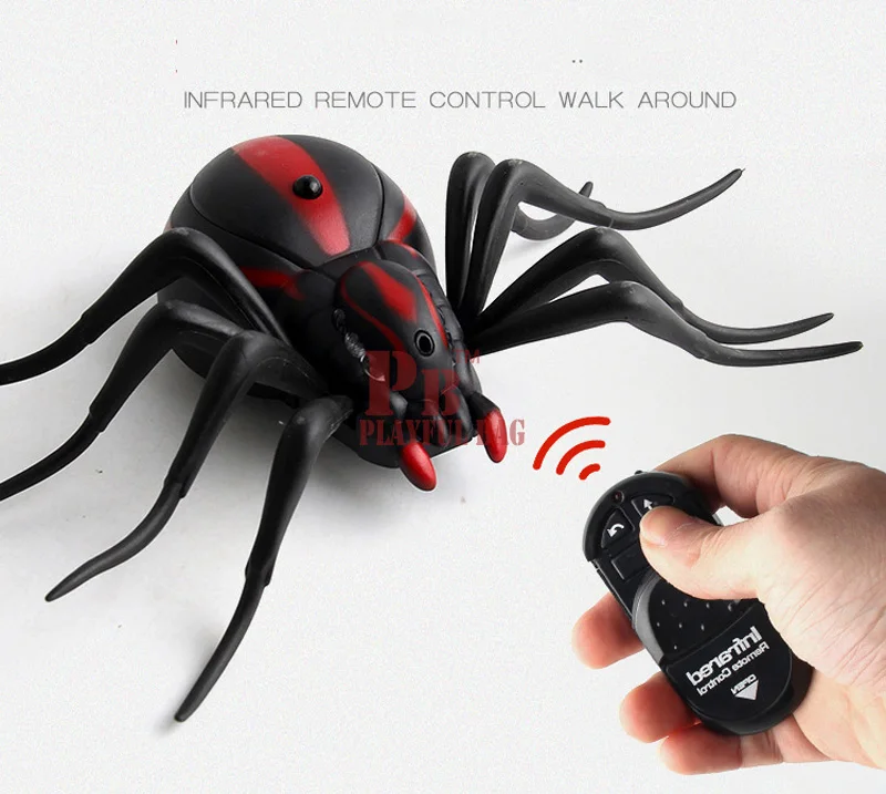 Pb игривый сумка интересные подделки инфракрасный на дистанционном управлении удаленного Управление страшно жутко насекомое паук игрушки