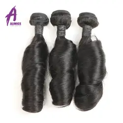 Alimice бразильские весенние кудрявые волосы 100% remy волосы плетение натуральные волосы 3 Связки 12-30 дюймов 100% натуральные волосы Связки