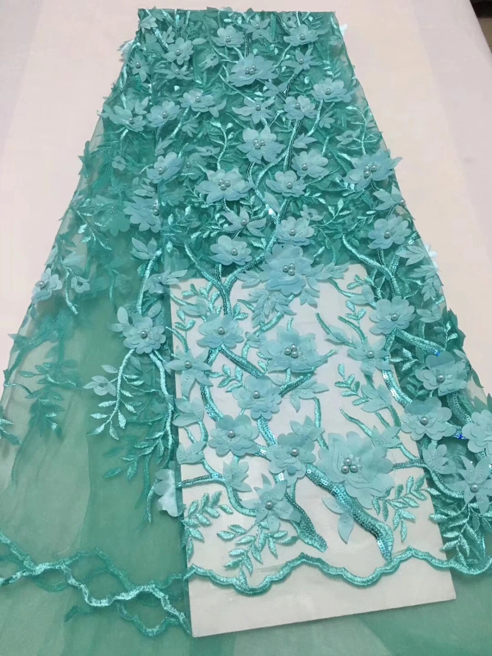 

2018 new arrival nigerian high quality swiss voile lace african guipure lace fabric for french tulle green lace fabric party
