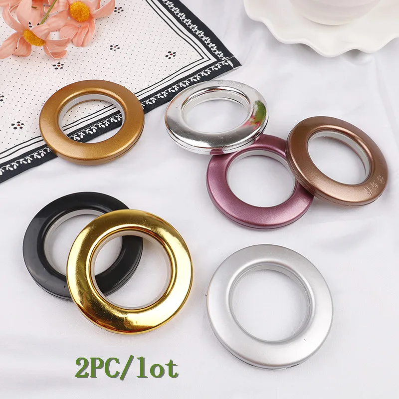 

Plastic Rings Eyelets For Curtains Home Decoration Round Shape Curtain Ring For Eyelet Curtain Blinds Circle Slide Rings 2PC/lot