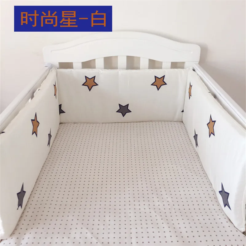 Детская кровать bumper200* 30 см детская кровать вокруг подушки Детская кроватка мягкая защита для младенцев простой принт BPkk - Цвет: C6
