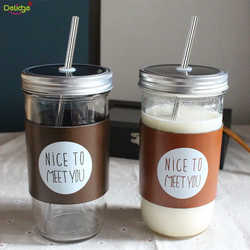 

Delidge 1Pcs Wide Straw Reusable 304 Stainless Steel Drinking Straw Metal Straw For Smoothies Tapioca Pearls Milk Tea Tool