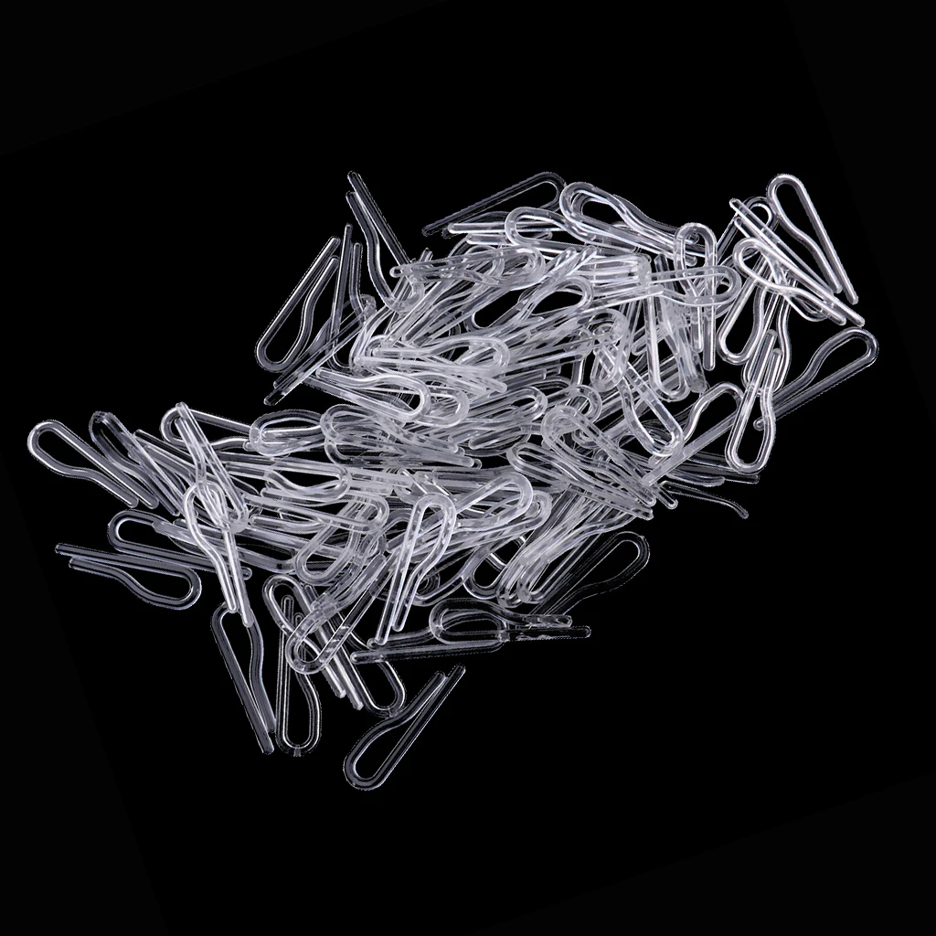 100pcs 35mm Clear Plastic Clips For Ties Shirts folded shirts sleeves Pants Socks Packaging Clips