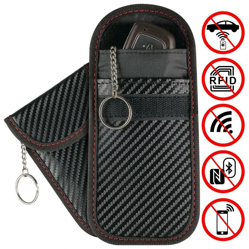 Faraday Bag for Key Fob Signal Blocking Bag for Keyless Fobs 2 Pack