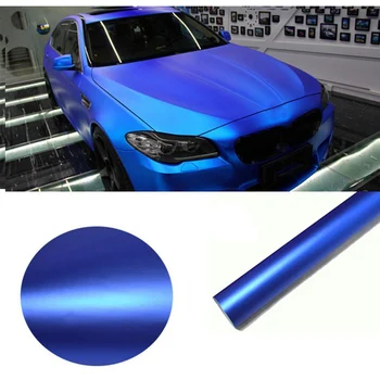 

1520x500mm Auto Car Matte Metallic Blue Vinyl Wrap Adhesive Film Air Release Decal Sticker