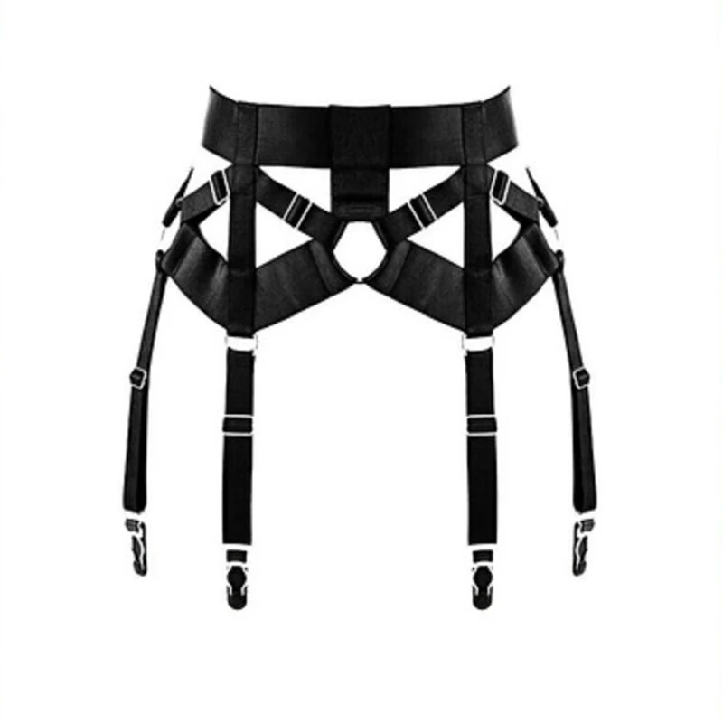 4 Strap Elasticity Luxury Suspender Belt Black Women Fashion Punk Suspender Belt Body Cage Thigh Garter Fetish Underwear 4 Strap Elasticity Luxury Suspender Belt Black Women Fashion Punk Suspender Belt Body Cage Thigh Garter Fetish Underwear