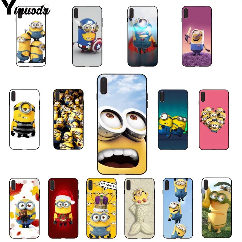 

Yinuoda Yellow Minions DIY Painted Beautiful Phone Accessories Case for iPhone X XS MAX 6 6s 7 7plus 8 8Plus 5 5S SE XR