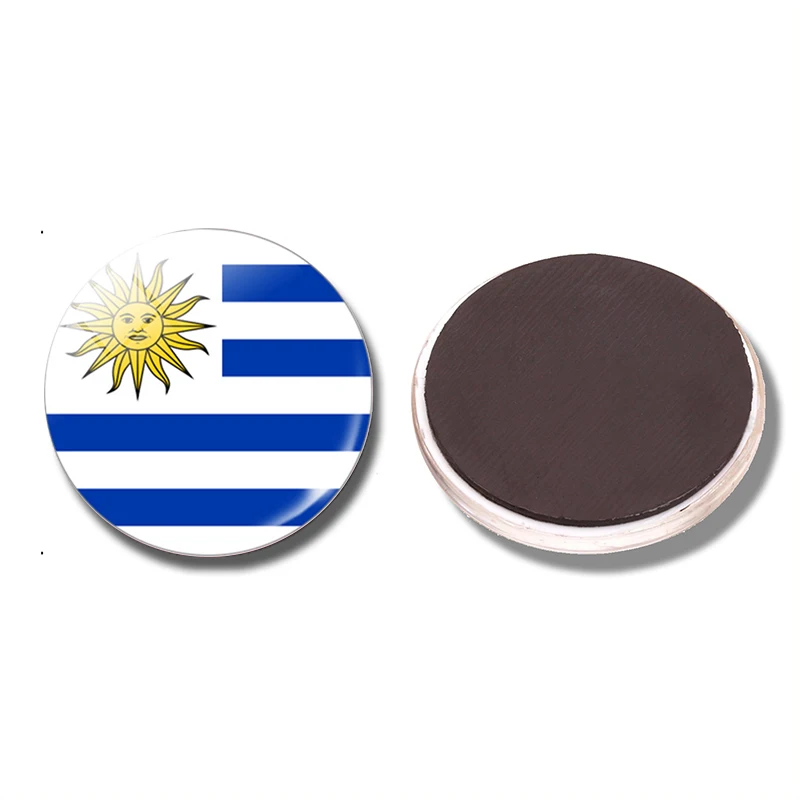 Uruguay Национальный магнит для холодильника с флагом 30 мм флаг Uruguay стеклянный купол декоративные магниты на холодильник украшение для дома ручной работы