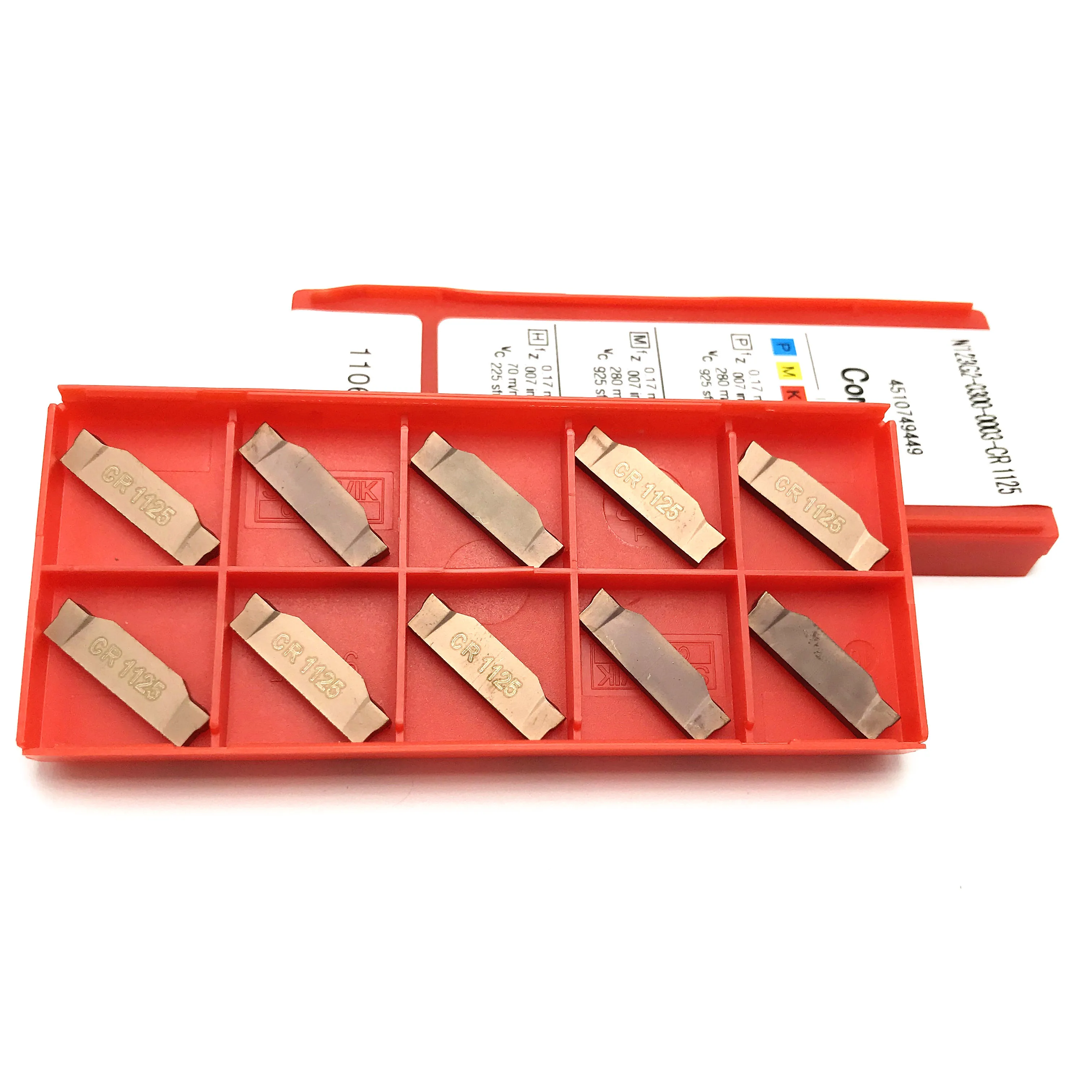 

Tungsten Carbide N123G2 0300 0003 CR 1125 grooving carbide inserts N123G2 lathe cutter turning tool Parting and grooving tool