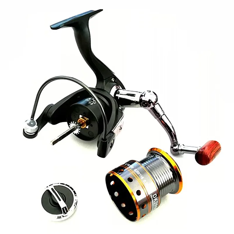 Beste KKWEZVA Metalen Visserij reel Spoel Spinning Reels en Ondiepe Spool Drie modellen 1000 2000 3000 Serie 521 11BB Cast precisie