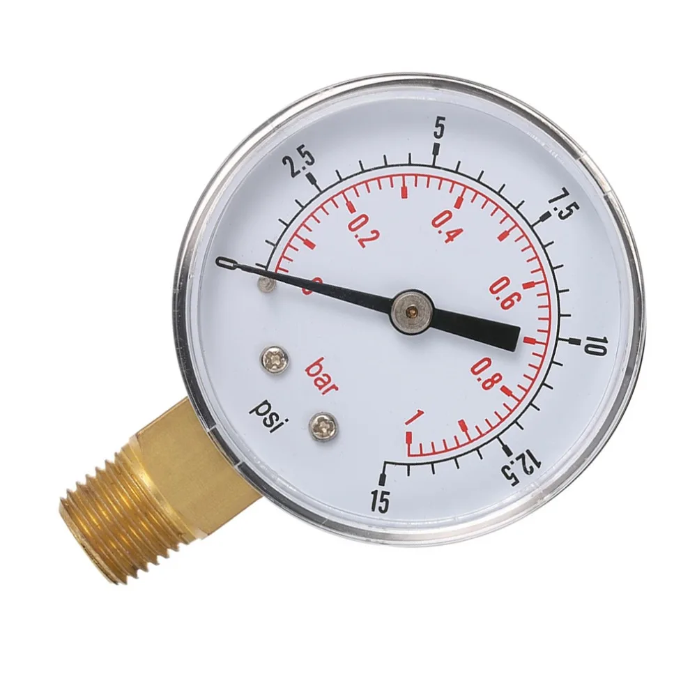0 ~ 15PSI 1Bar воздушный компрессор манометр 1/4 &quotBSPT гидравлический датчик давления