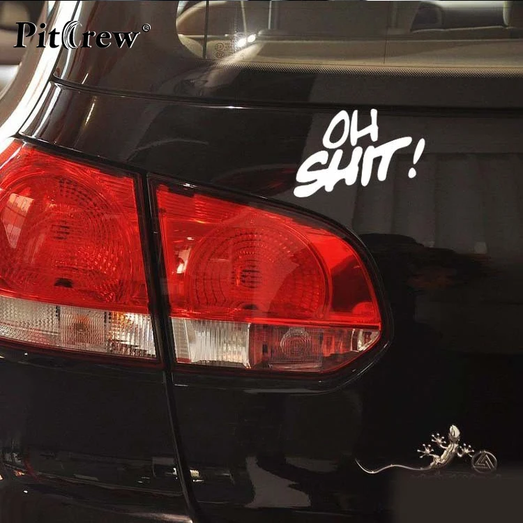 Buy 1PC 14*9.5cm OH SHIT Car Stickers High Quality Car
