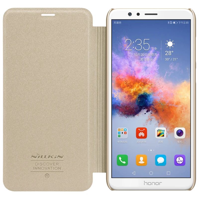 Для huawei Honor 7X кожаный чехол NILLKIN модный бизнес задняя крышка флип защитный чехол для телефона Чехлы для мобильных телефонов 5,93 дюймов