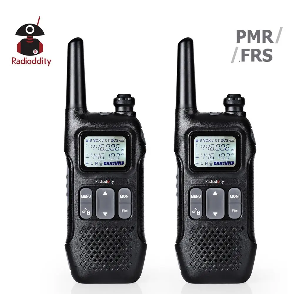 

[2 PCS] Radioddity FS-T1 PR-T1 2W FRS PMR Two-Way Radio License-Free Walkie Talkies 22CH with NOAA Weather Alert FM USB Charging