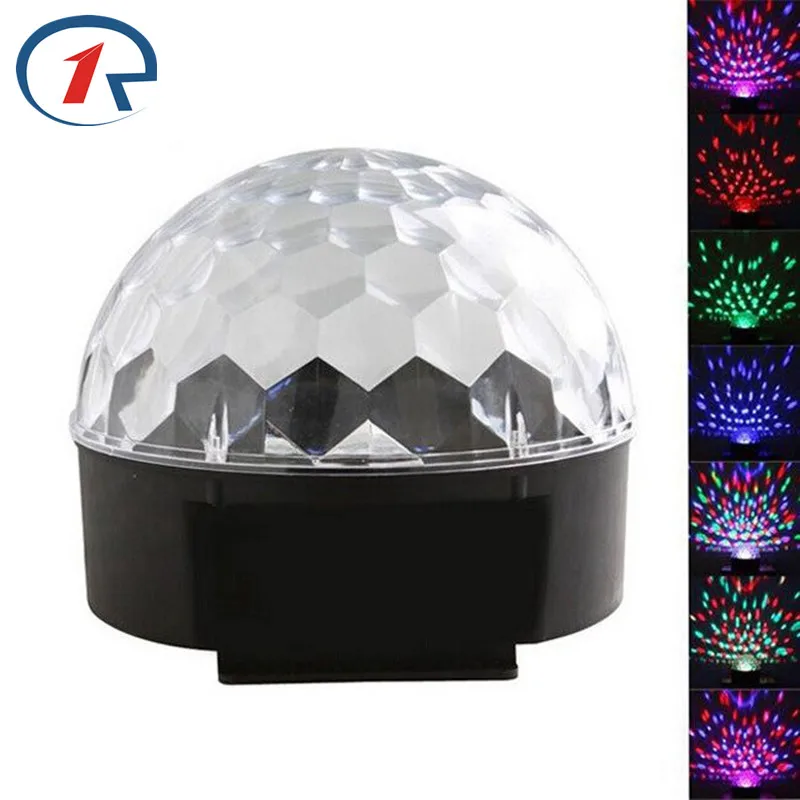 

ZjRight colorful RGB holiday effect light Auto rotation Crystal Magic Ball LED stage Light DJ club bar ktv Projector effect Lamp