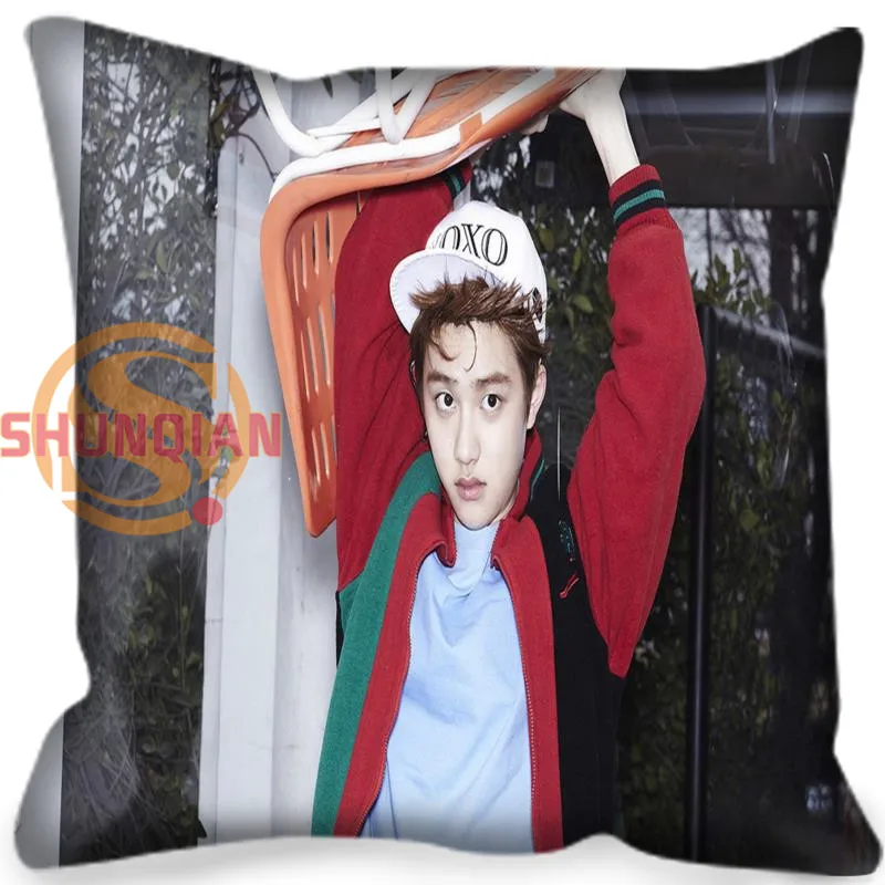 KPOP EXO наволочка для домашней гостиной декоративная под заказ квадратная 20x20 см 35x35