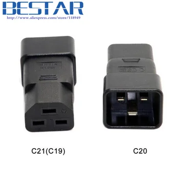 

IEC320 IEC 320 C20 to C21 C19 Male to Female Extension PDU UPS Power Adapter connector Rated 10A 250V