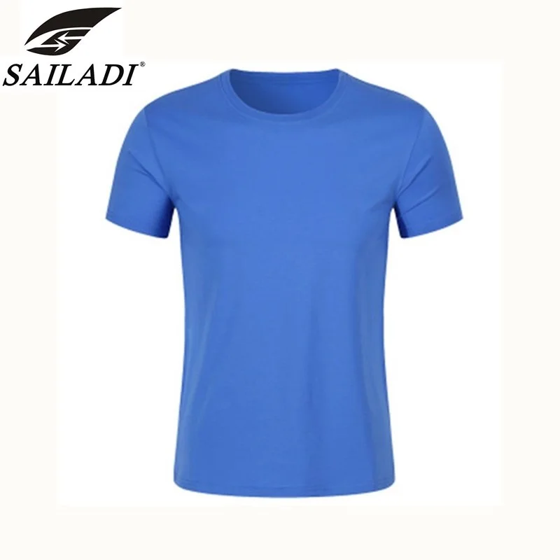 blue Sailadi бренд для мужчин для бега с коротким рукавом Хлопок Уличная дышащая спортивная одежда круглый вырез тренировочные спортивные футболки Размер ss2204 - Цвет: blue