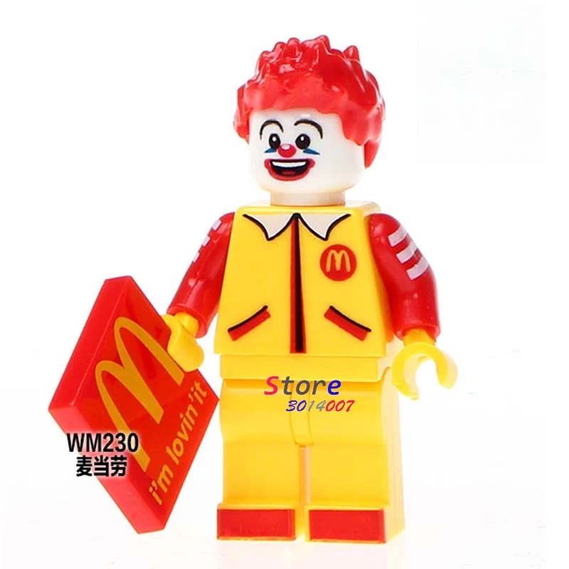 Single star wars super heroes The Horror Movie Halloween Ronald McDonald building blocks models bricks toys