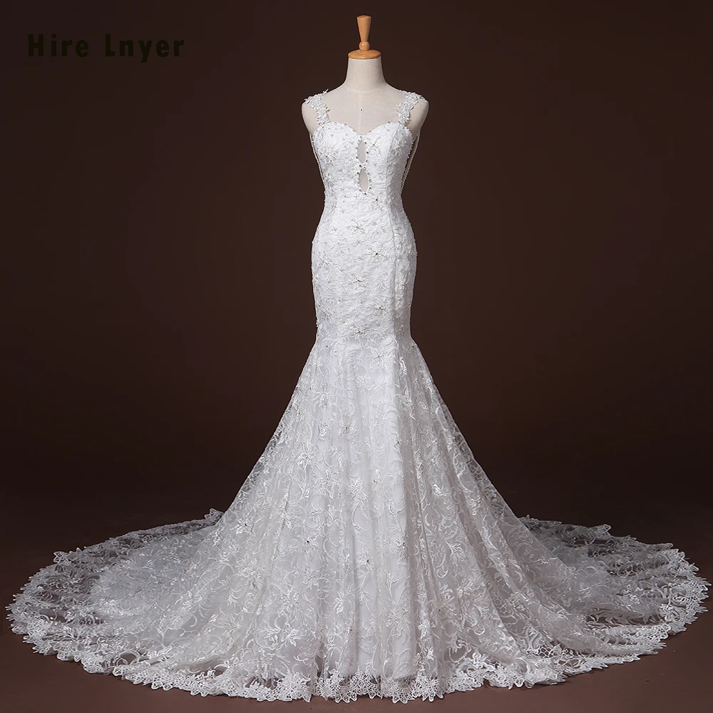 

Hire Lnyer Custom Made Robe De Mariage Sexy Pearls Backless Crystal Bridal Lace Mermaid Wedding Dresses Buy-Direct-From-China