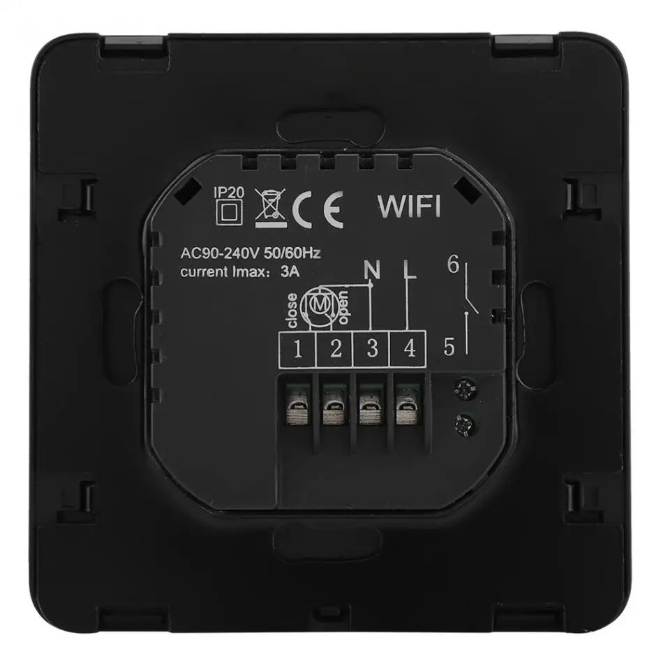 Black Thermostat Smart WIFI Programmable Heating Thermostat Digital LCD Wirless Temperature Controller