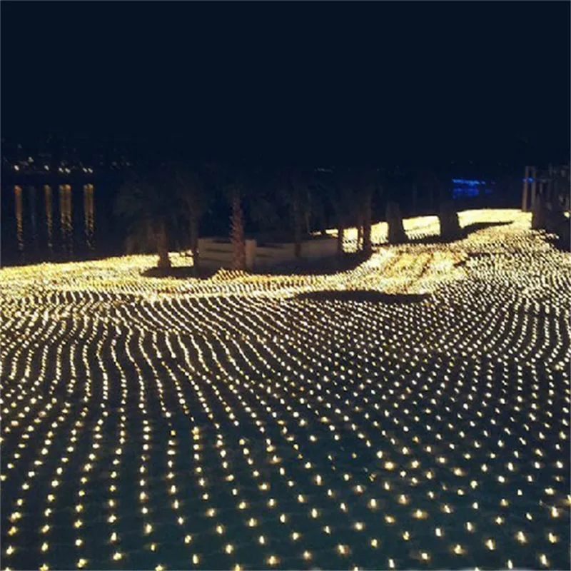 3 м* 2 м 2 м* 2 м 1,5 м* 1,5 м светодиодный сетчатый светильник для внутреннего двора Водонепроницаемый Мигающий гирляндовый свет Рождественские огни наружный светодиодный Сказочный свет