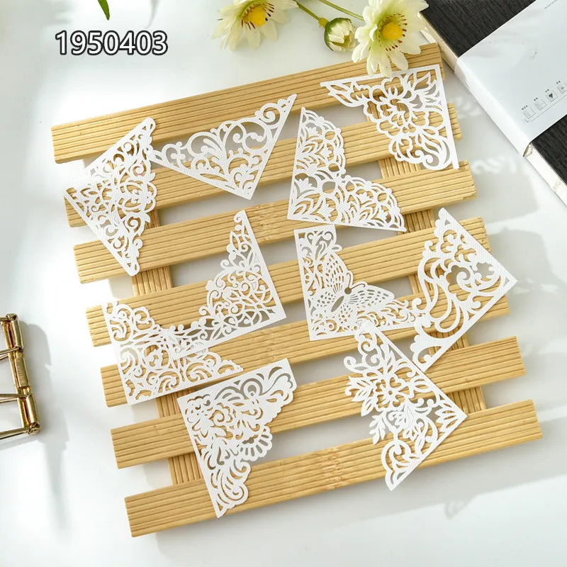 10 шт. белый кружево угол декоративная бумага для DIY Скрапбукинг/карты/Дети забавное украшение поставки