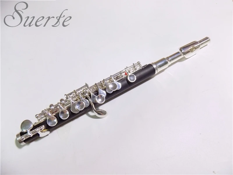 C Piccolo Flute Composite wood piccolos Silver plated keys with Hard