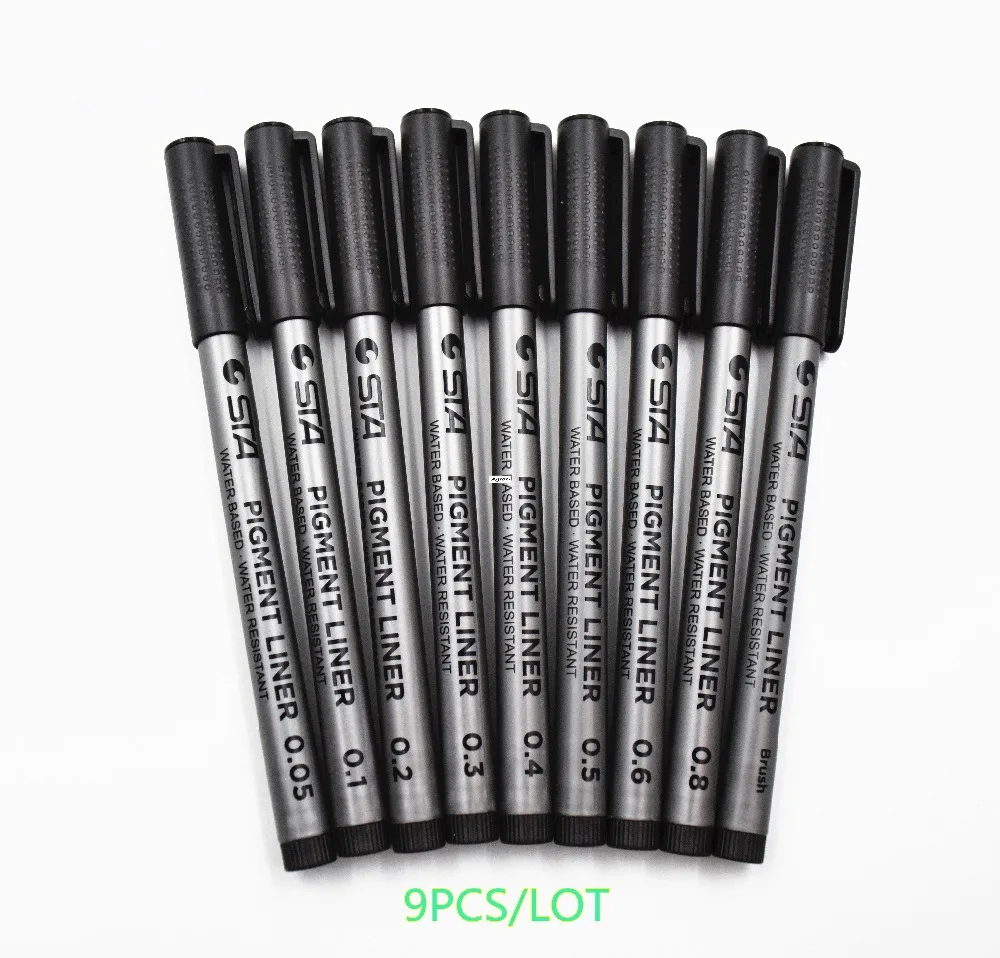 Pigment Liner Pigma Micron Ink Marker Pen 0.05 0.1 0.2 0.3 0.4 0.5 0.6 0.8 Different Tip Black Fineliner Sketching Pens 1Piece marker pens,pen marker,markers pen,marker pen,art marker pens,art markers,sketching markers,micro pens,drawing pen