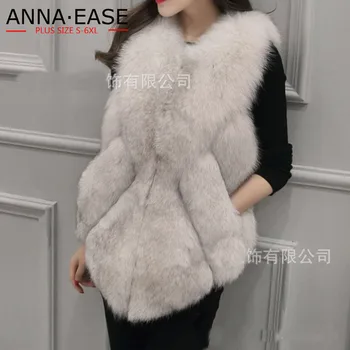 

Winter Women Faux Fur Vest Artificial Fur Coat Ladies Fur Gilet Faux Fur Jacket Woman Winter Coat 2018
