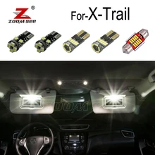 Идеальный белый светодиодный светильник без ошибок для 2001- Nissan X Trail для X-Trail T30 T31 T32 купольный светильник для чтения, комплект аксессуаров