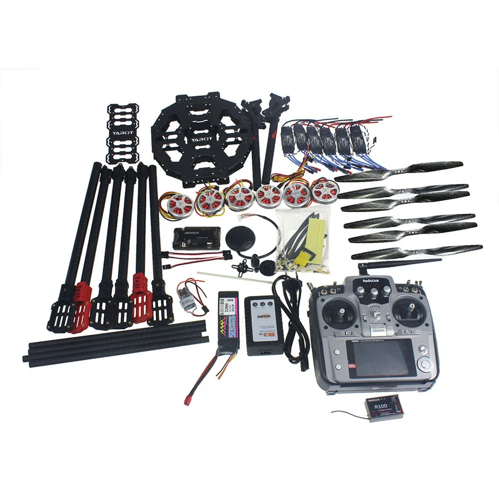 Full Set Hexacopter Drone Aircraft Kit Tarot FY690S Frame 750KV Motor
