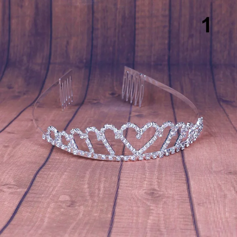 1 шт. короны для девочек Tiaras Выпускной День рождения свадебные диадемы Принцесса Корона TT@ 88 - Окраска металла: style 1