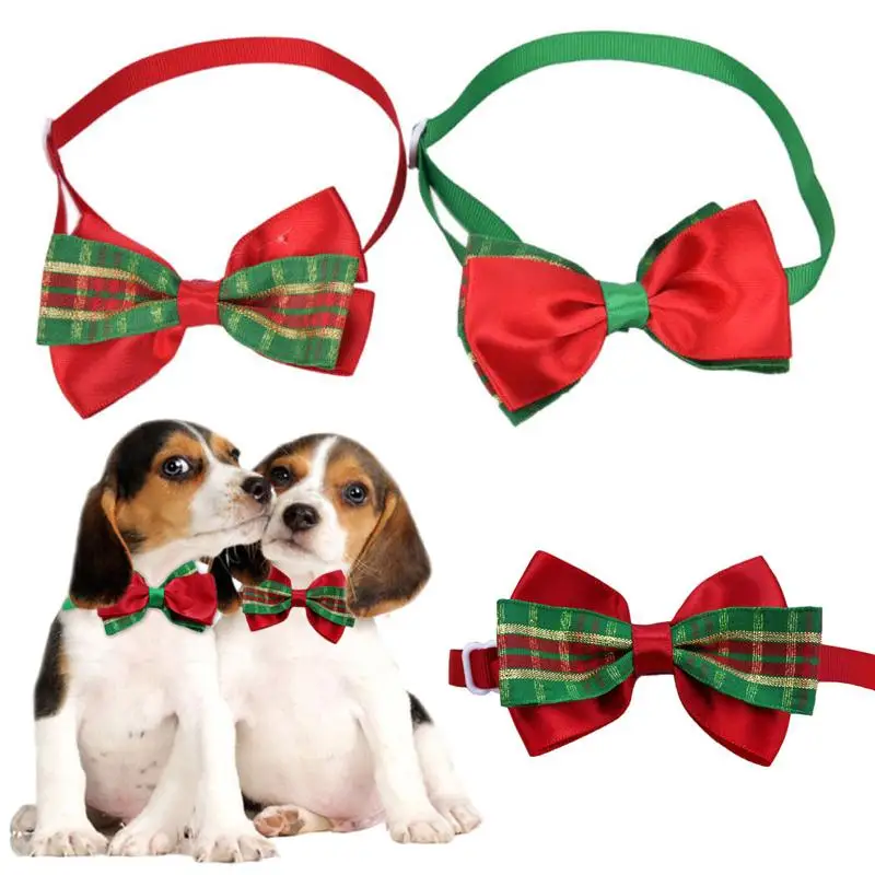 Adjustable Pet Dog Puppy Bow Tie Collar Christmas Decoration Accessory