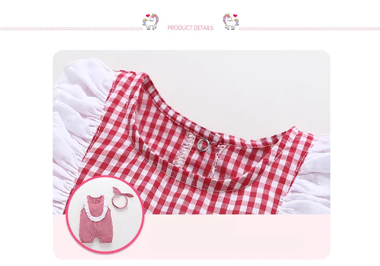 new Summer Newborn Toddle Infant Baby Girls Bodysuit Ruffle Sleeveless Jumpsuit+Headband 2pcs 0-12M baptism baby girls Clothes